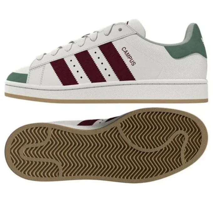 Adidas Campus 00S „Weiß Burgunderrot Grün“